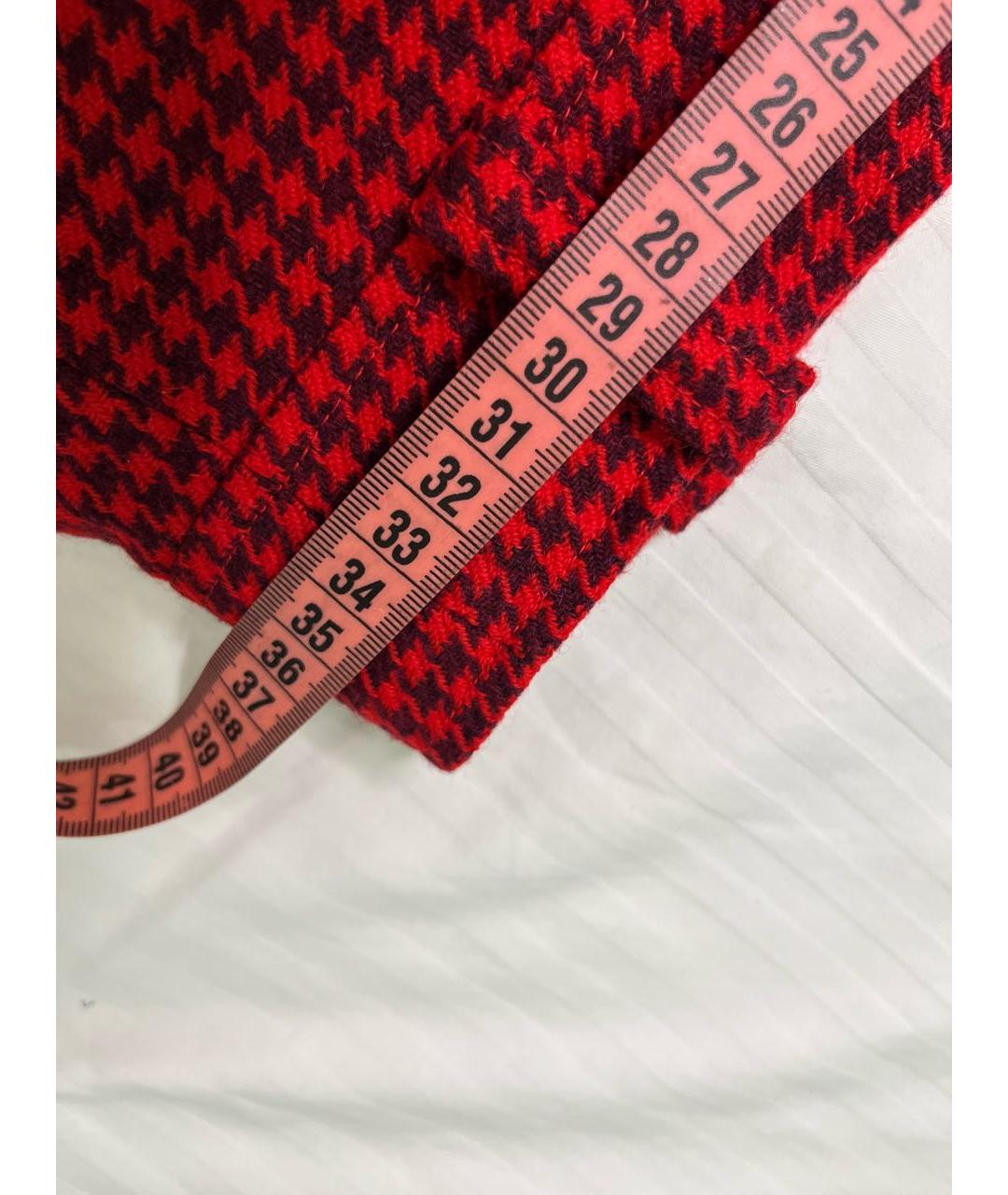 BALENCIAGA Красная шерстяная юбка миди, фото 4