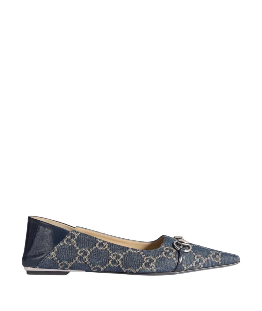 GUCCI Синие балетки, фото 1