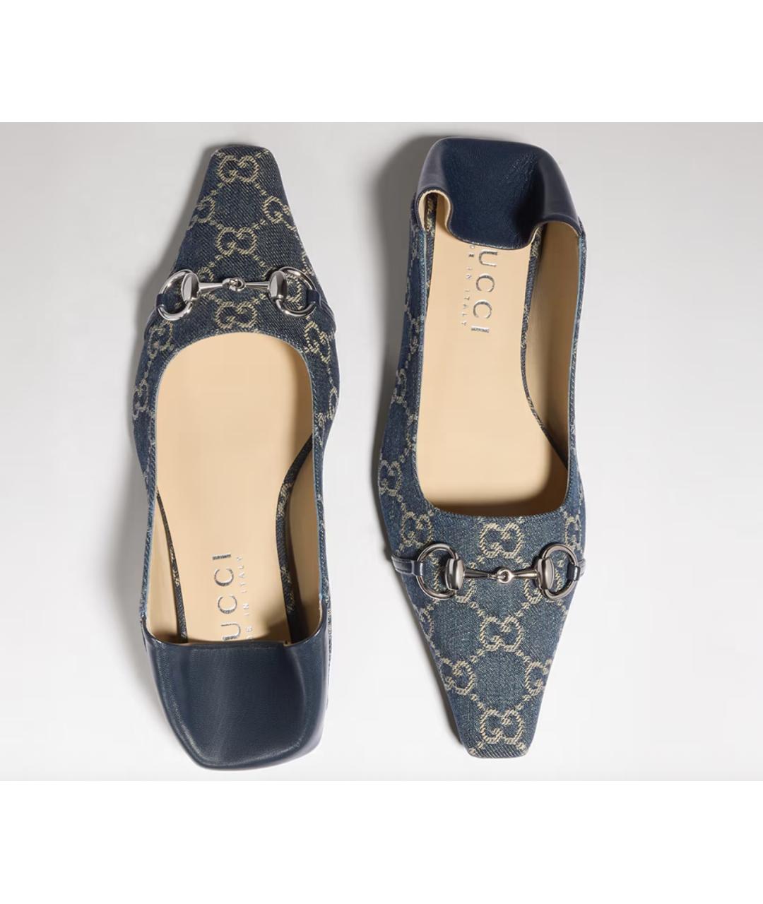 GUCCI Синие балетки, фото 2