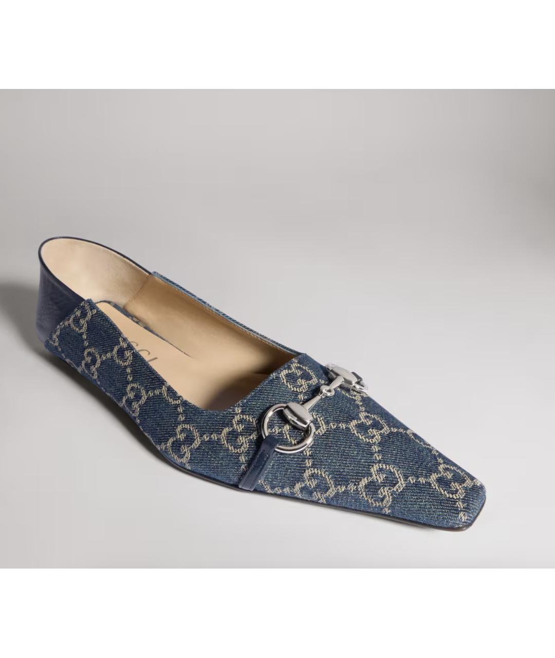 GUCCI Синие балетки, фото 3