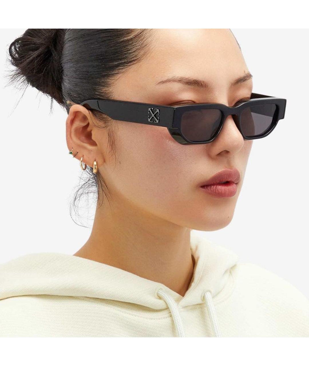 OFF-WHITE Коричневые пластиковые солнцезащитные очки, фото 8