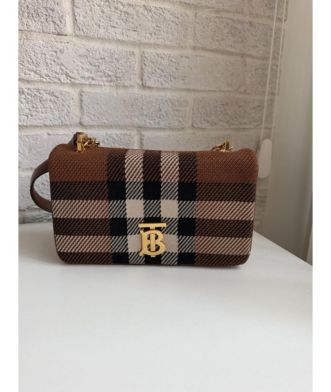 BURBERRY Коричневая кожаная сумка через плечо, фото 7