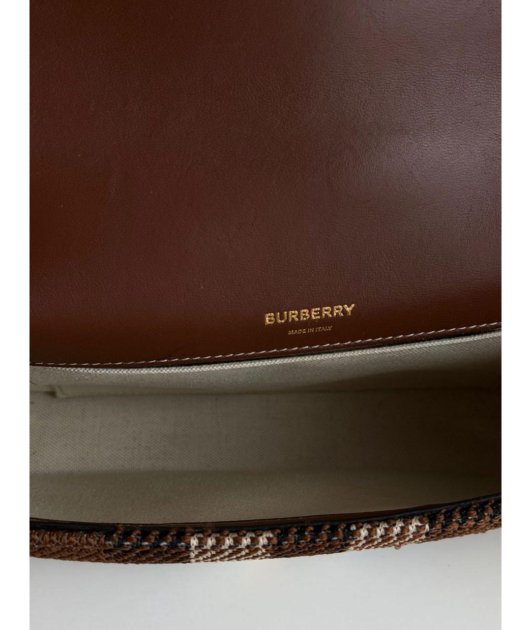 BURBERRY Коричневая кожаная сумка через плечо, фото 3
