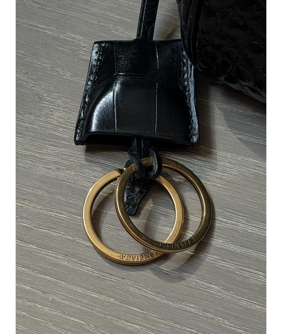 BALENCIAGA Черная сумка тоут из лакированной кожи, фото 6