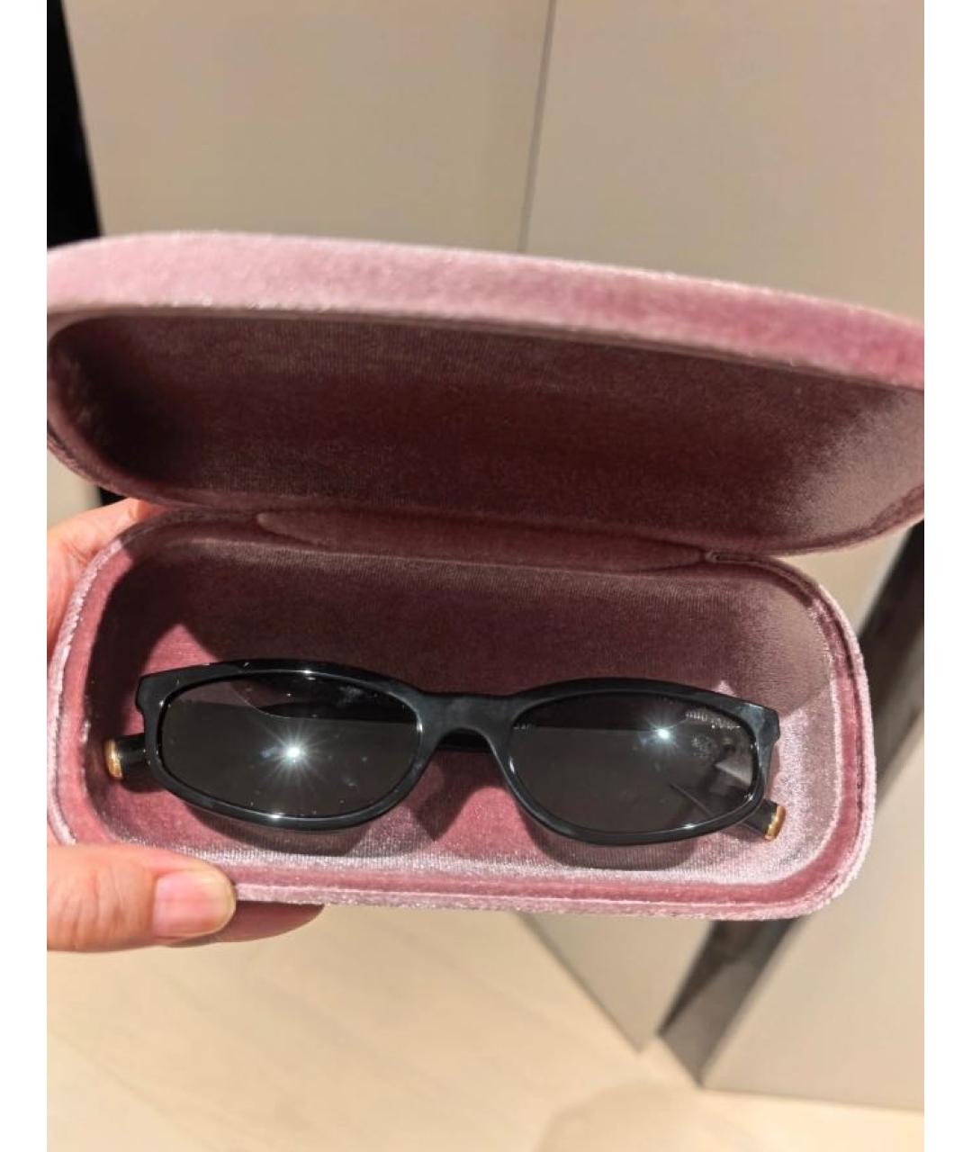MIU MIU Черные пластиковые солнцезащитные очки, фото 5