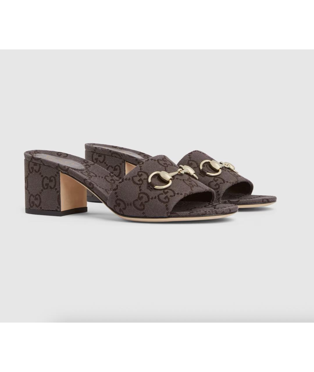 GUCCI Коричневые мюли, фото 2