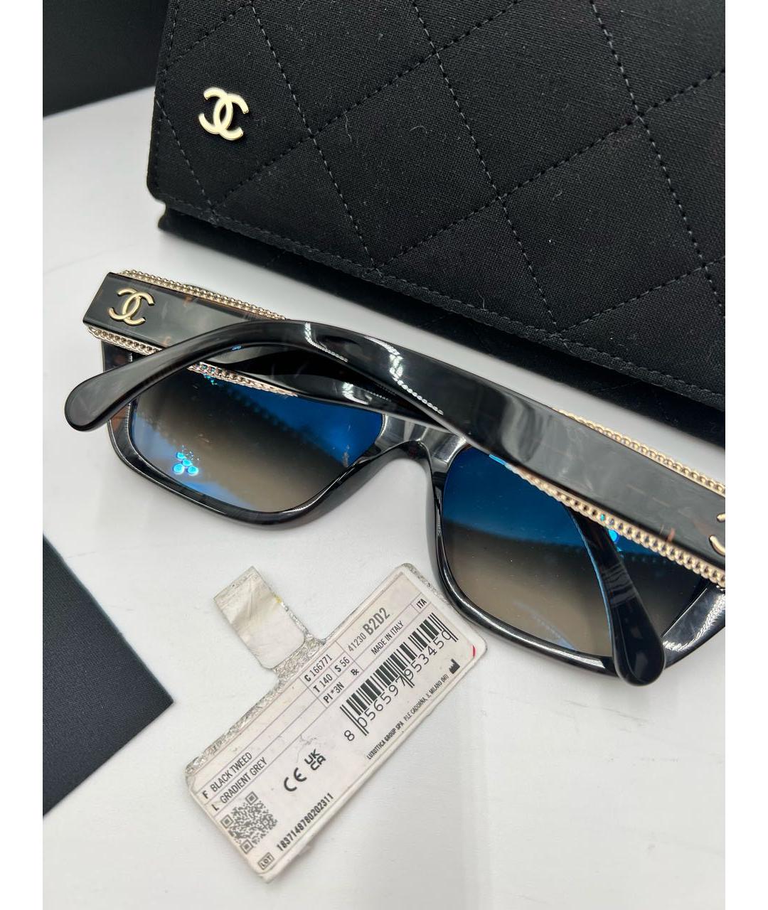 CHANEL Черные солнцезащитные очки, фото 7