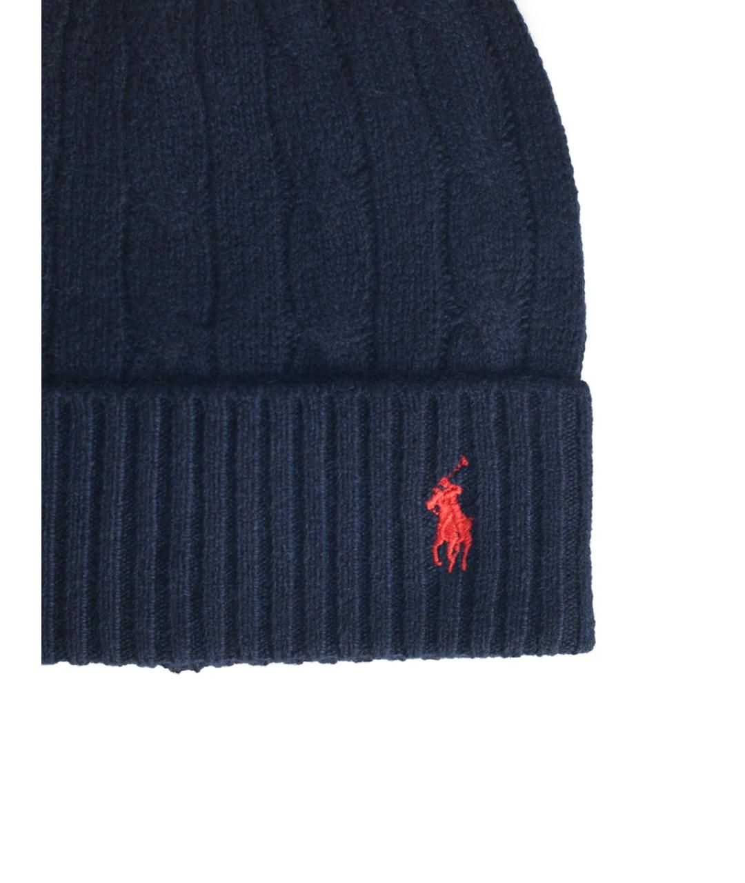 POLO RALPH LAUREN Темно-синяя шерстяная шапка, фото 3