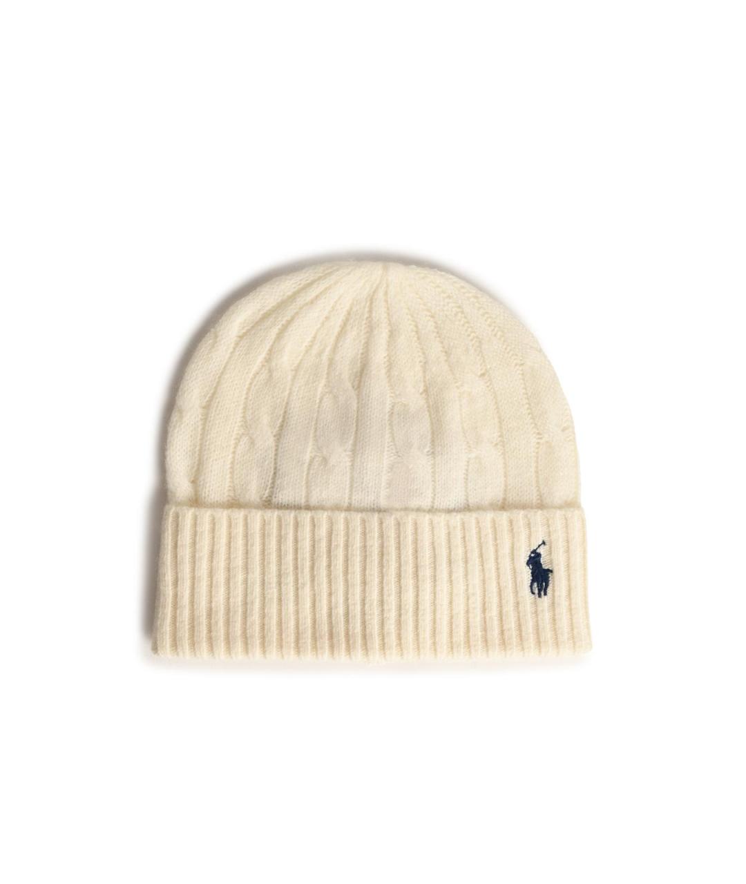 POLO RALPH LAUREN Бежевая шерстяная шапка, фото 1
