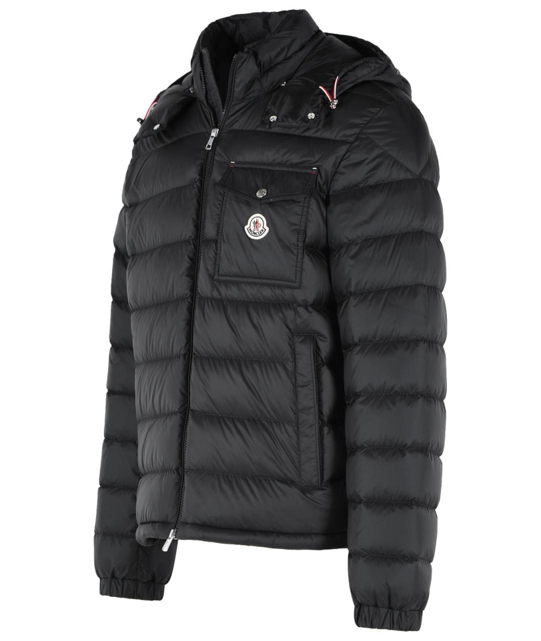 MONCLER Черный полиамидовый пуховик, фото 2