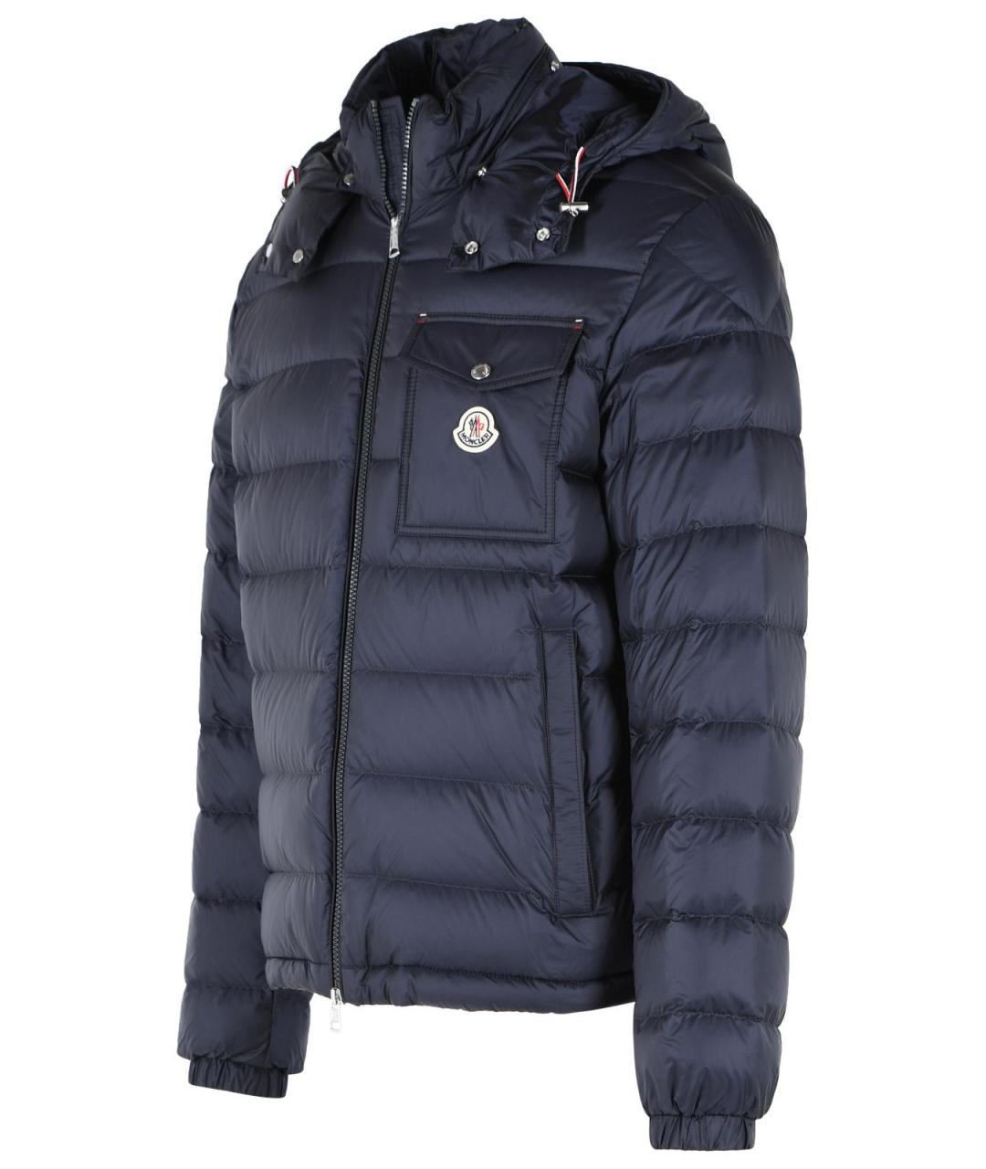 MONCLER Синий полиамидовый пуховик, фото 2