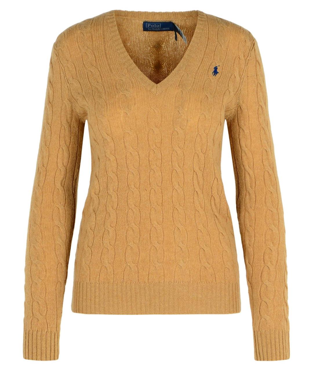 POLO RALPH LAUREN Коричневый шерстяной джемпер / свитер, фото 1