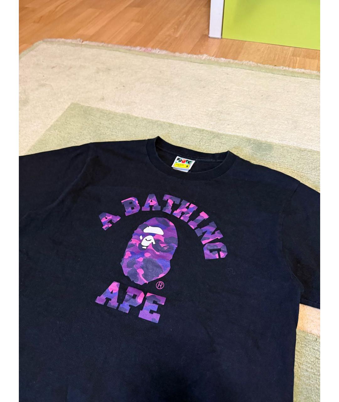 BAPE Черная хлопковая футболка, фото 3