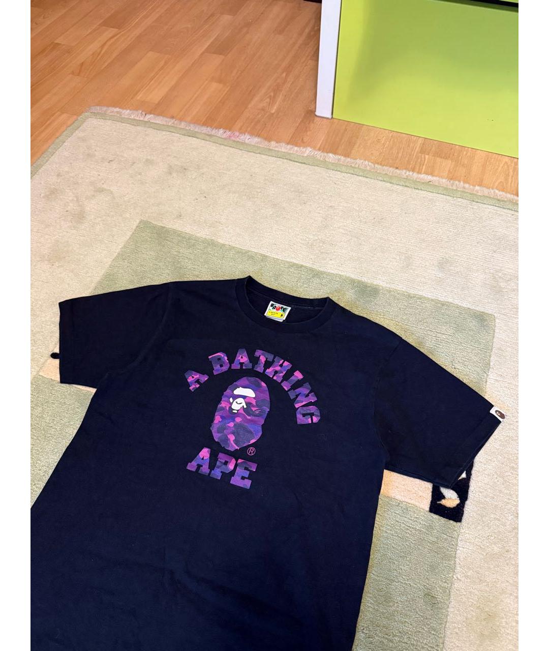 BAPE Черная хлопковая футболка, фото 2