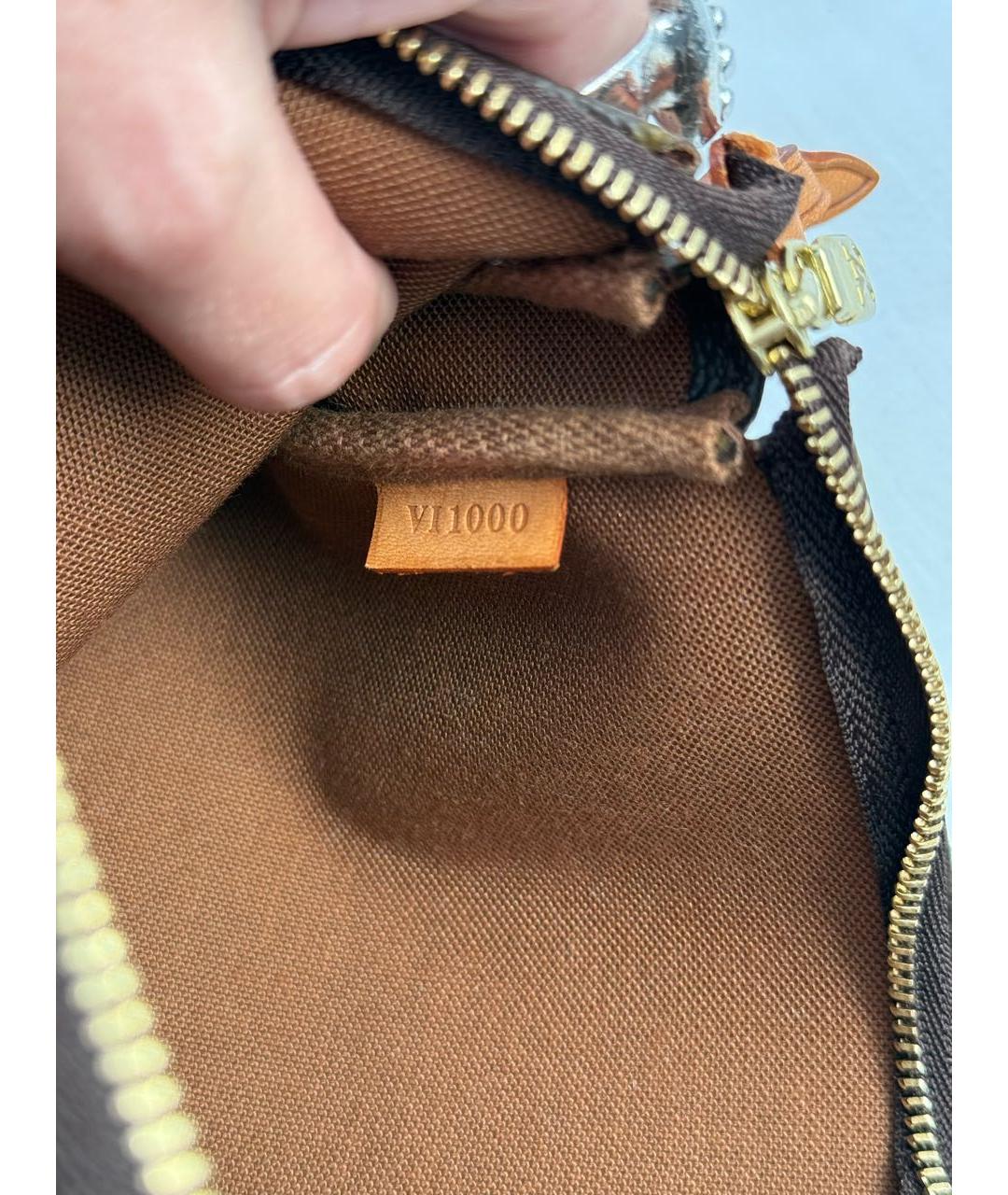 LOUIS VUITTON Коричневая сумка с короткими ручками, фото 6