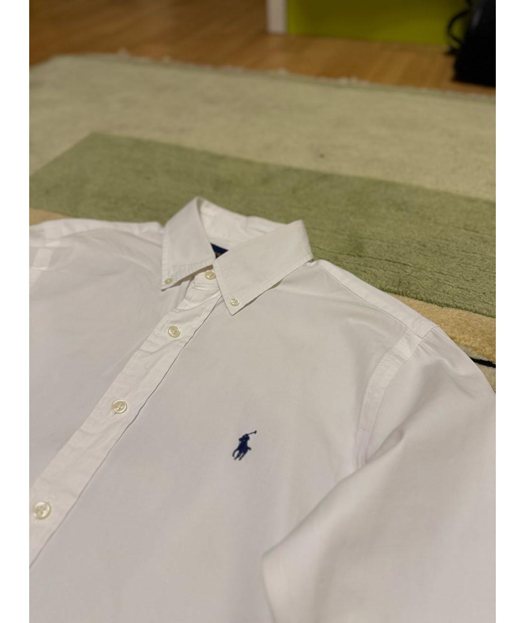 POLO RALPH LAUREN Белая хлопковая классическая рубашка, фото 3