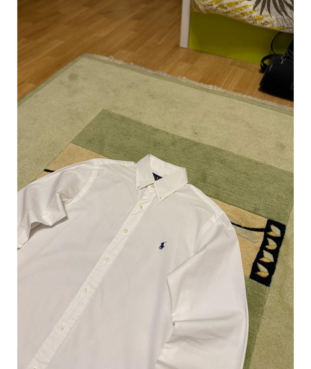 POLO RALPH LAUREN Белая хлопковая классическая рубашка, фото 2