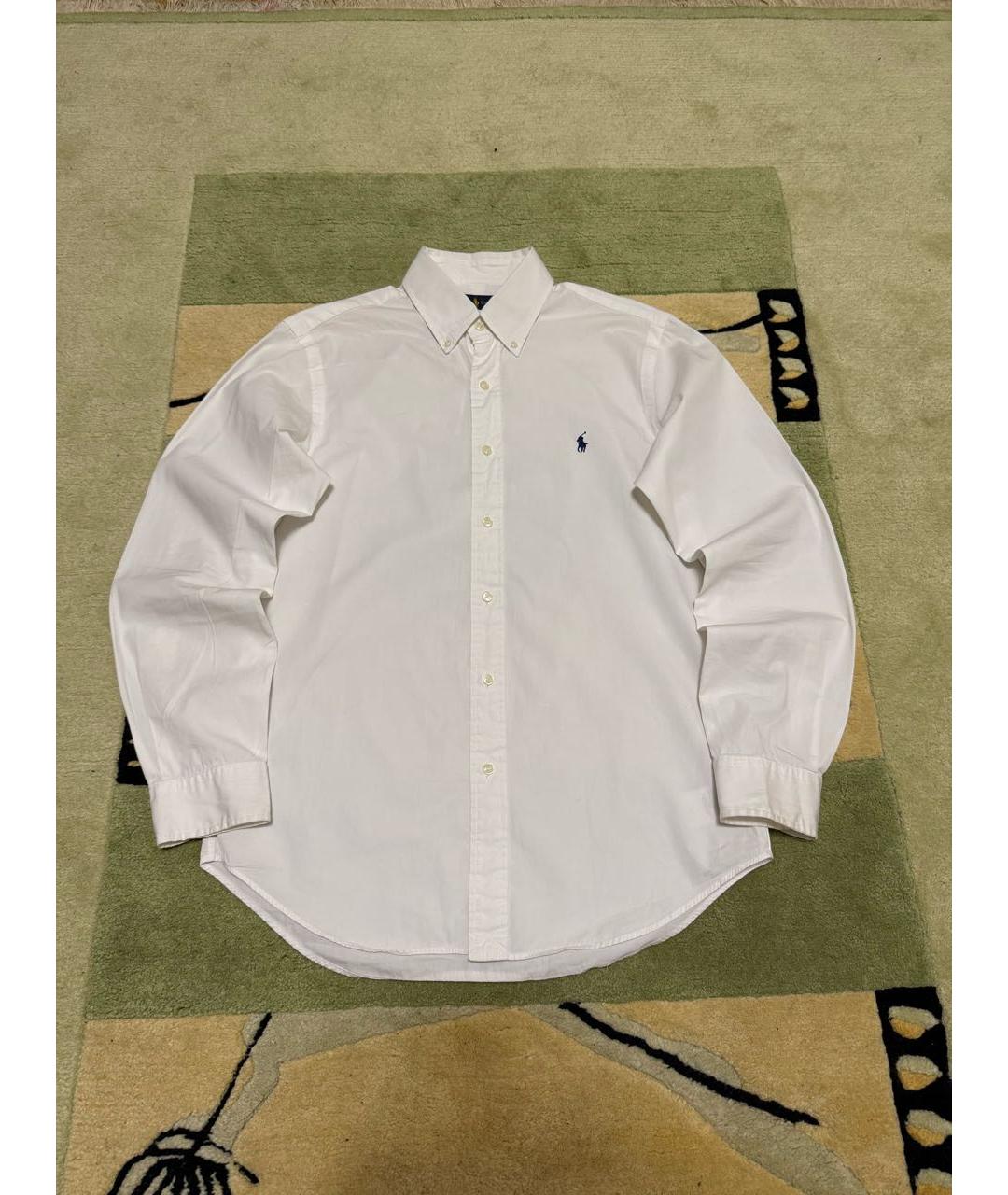 POLO RALPH LAUREN Белая хлопковая классическая рубашка, фото 4