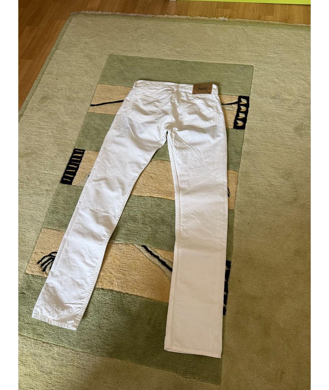 POLO RALPH LAUREN Белые хлопко-льняные прямые джинсы, фото 3