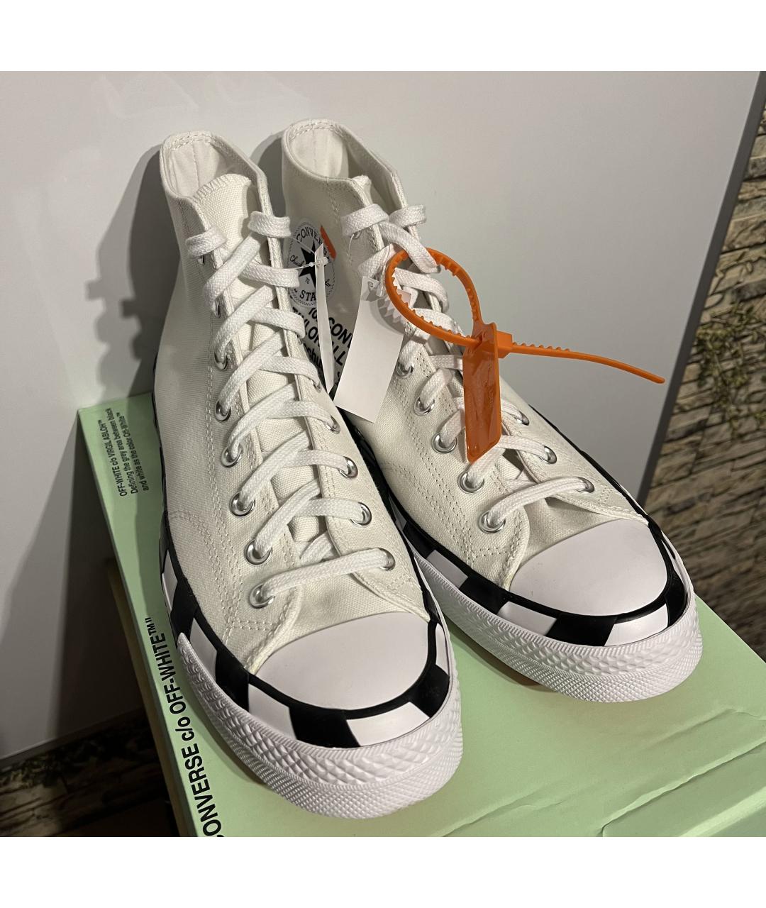 CONVERSE Белые текстильные высокие кроссовки / кеды, фото 4