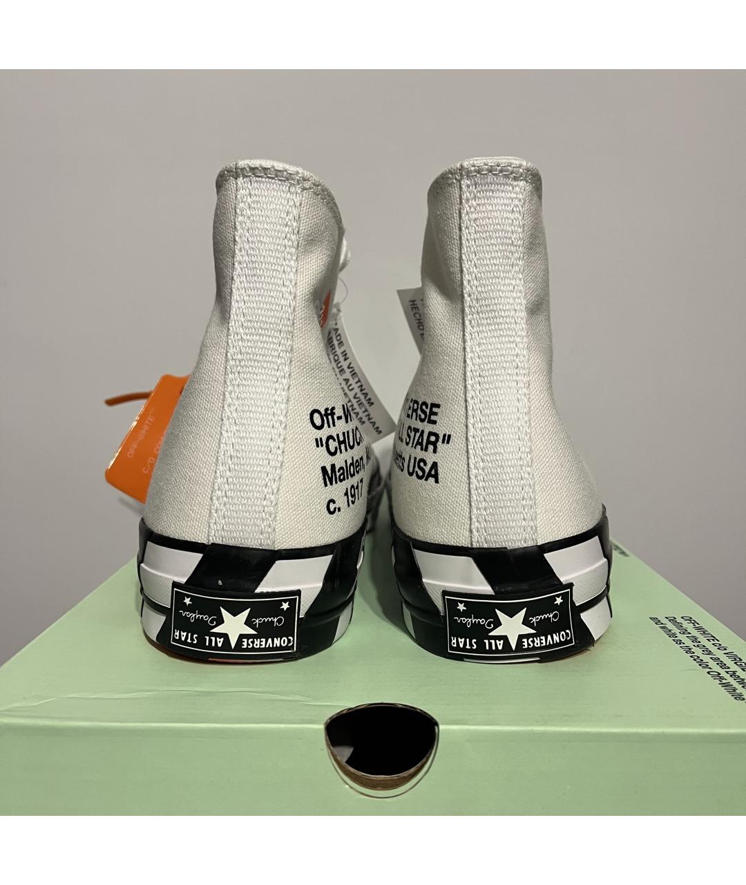 CONVERSE Белые текстильные высокие кроссовки / кеды, фото 7