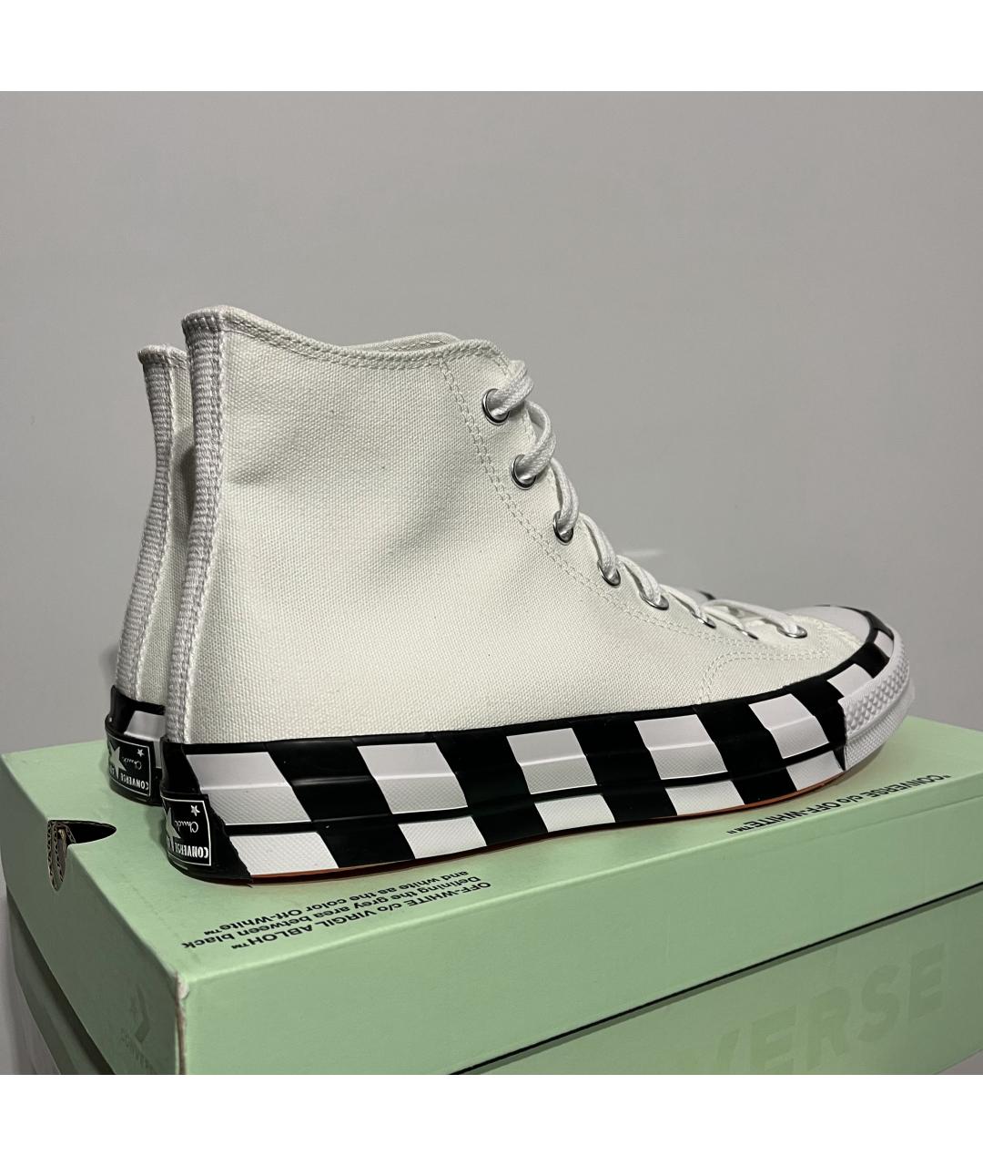 CONVERSE Белые текстильные высокие кроссовки / кеды, фото 6