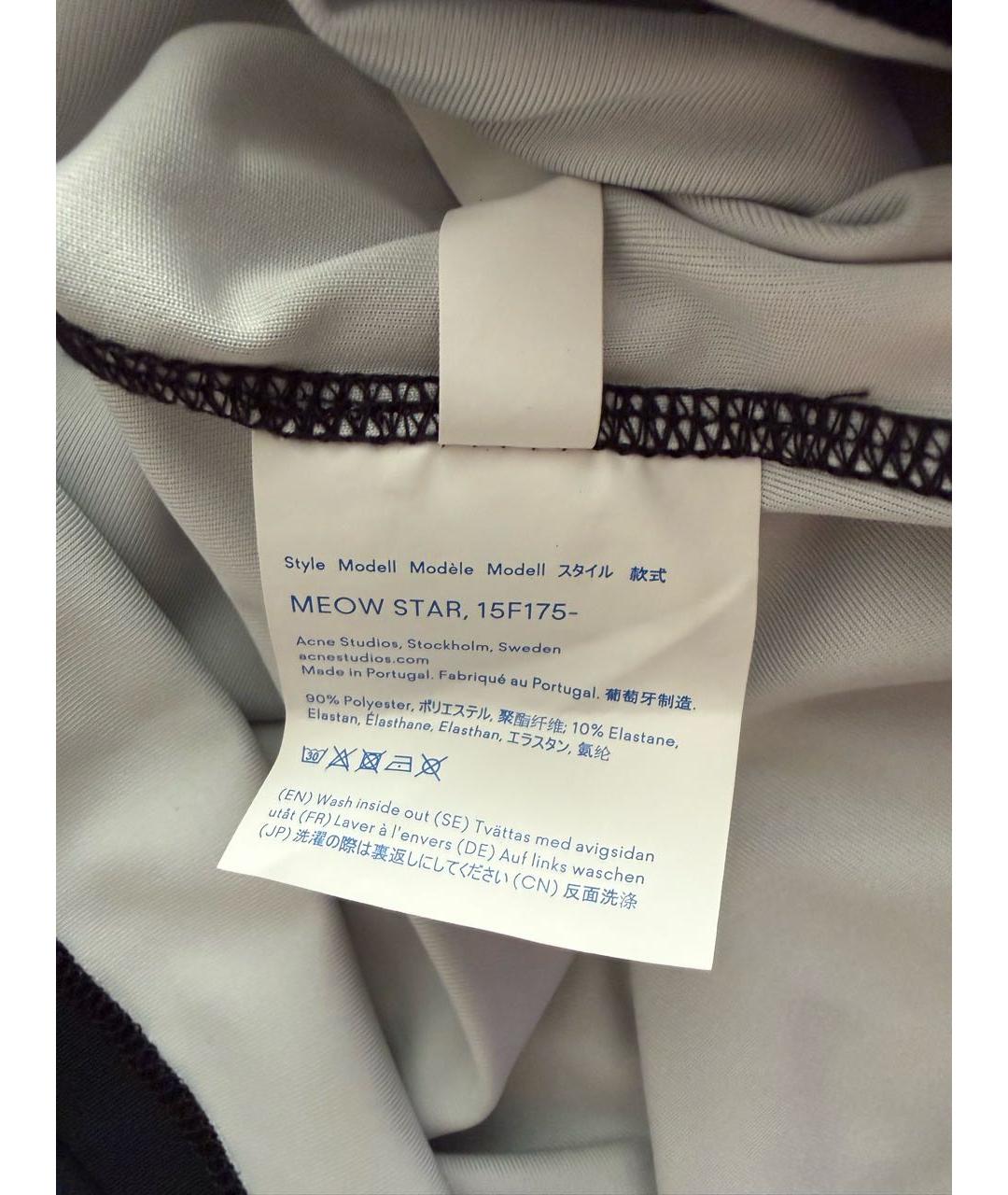 ACNE STUDIOS Темно-синяя полиэстеровая футболка, фото 5