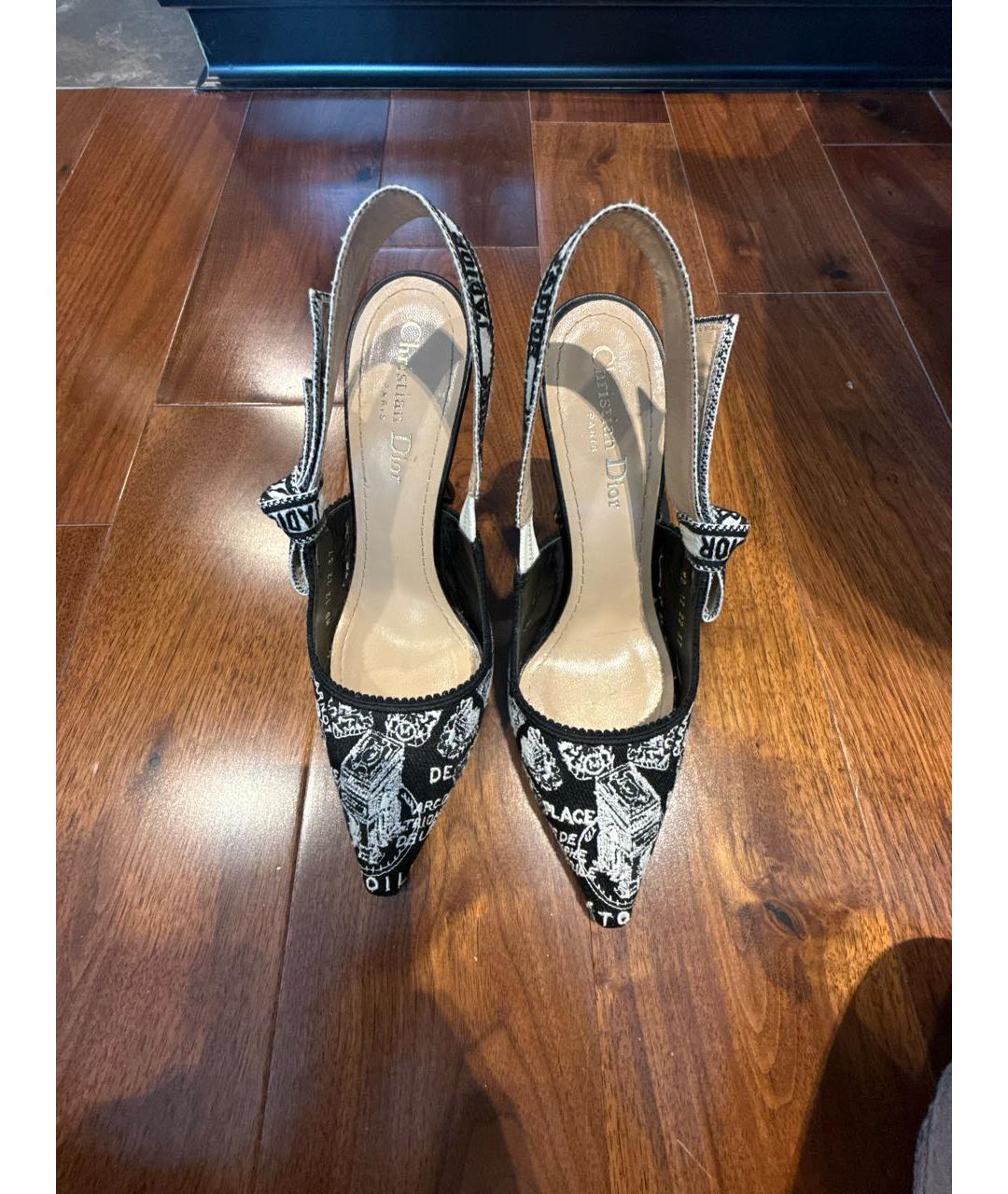 CHRISTIAN DIOR Черные кожаные туфли, фото 2