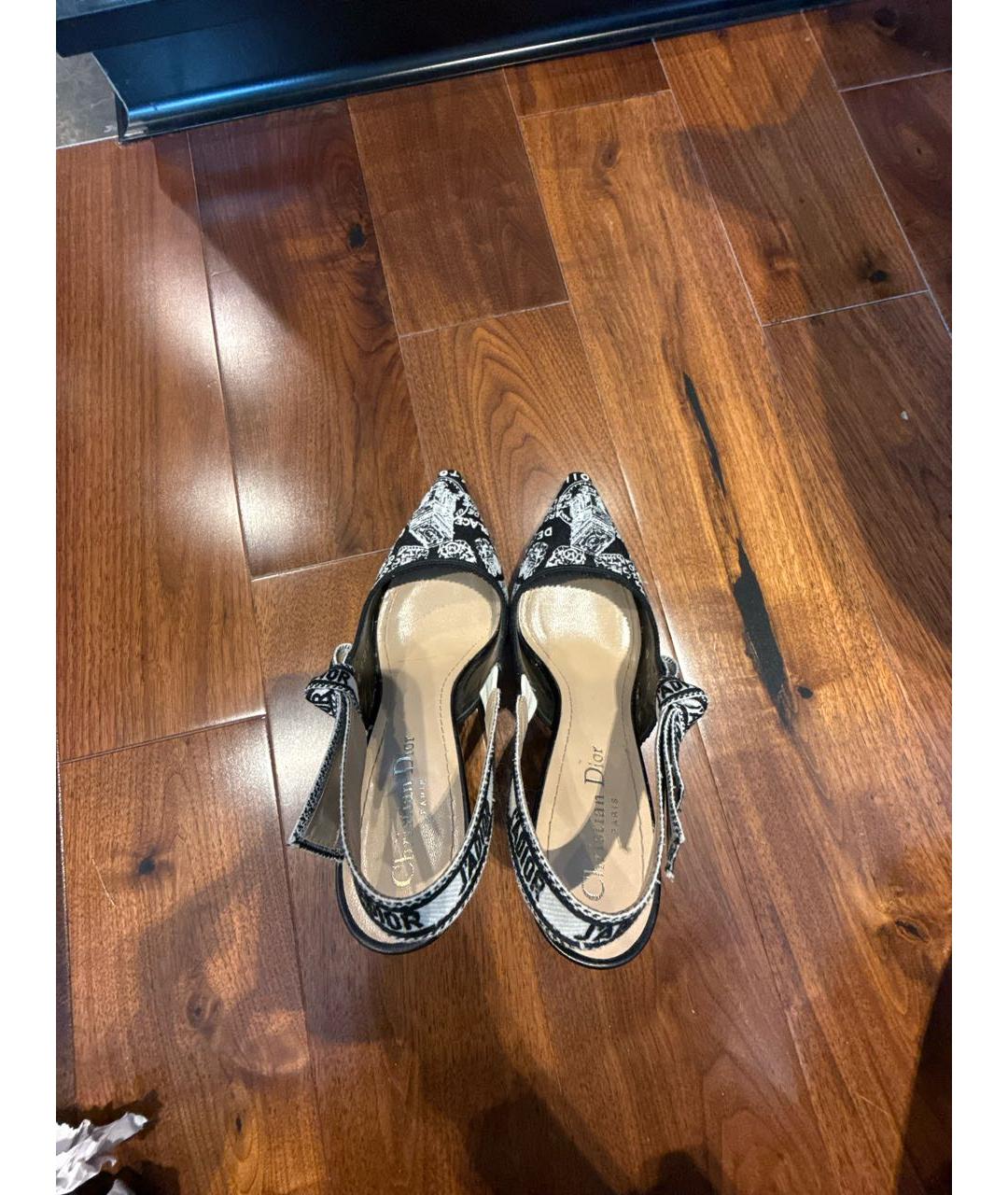 CHRISTIAN DIOR Черные кожаные туфли, фото 3