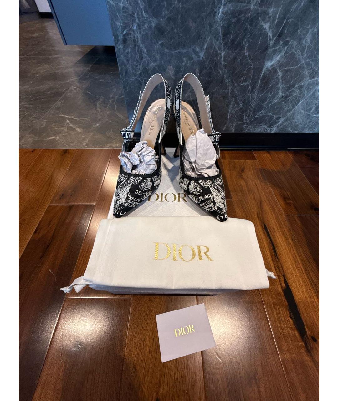 CHRISTIAN DIOR Черные кожаные туфли, фото 5