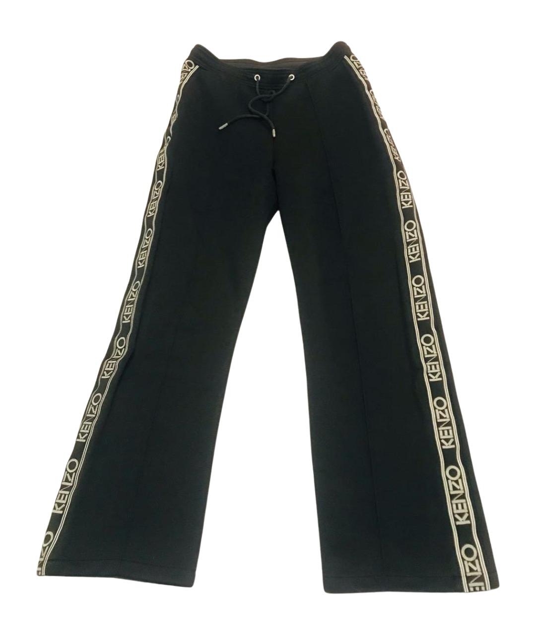 KENZO Черные вискозные брюки широкие, фото 1