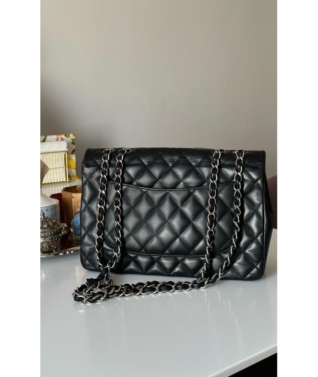 CHANEL Черная кожаная сумка через плечо, фото 4