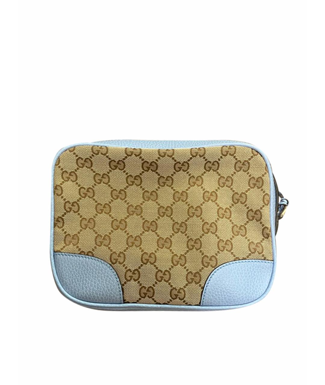 GUCCI Бежевая тканевая сумка через плечо, фото 1