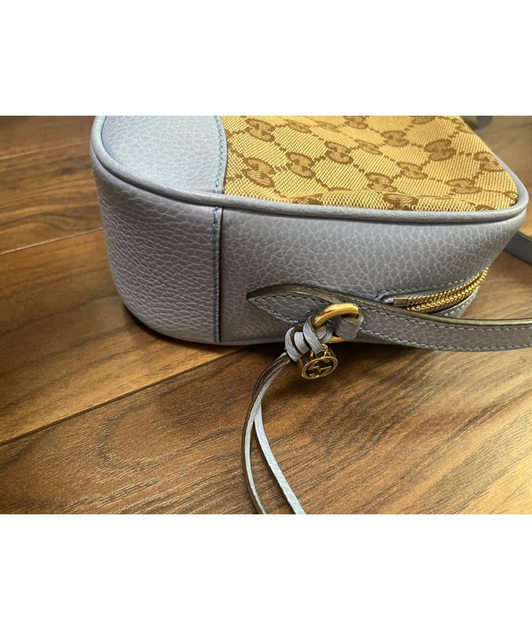GUCCI Бежевая тканевая сумка через плечо, фото 2