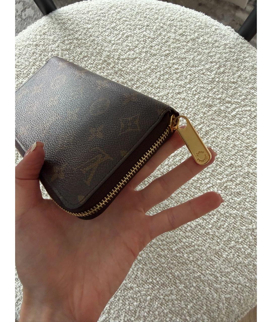 LOUIS VUITTON Коричневый кошелек, фото 5