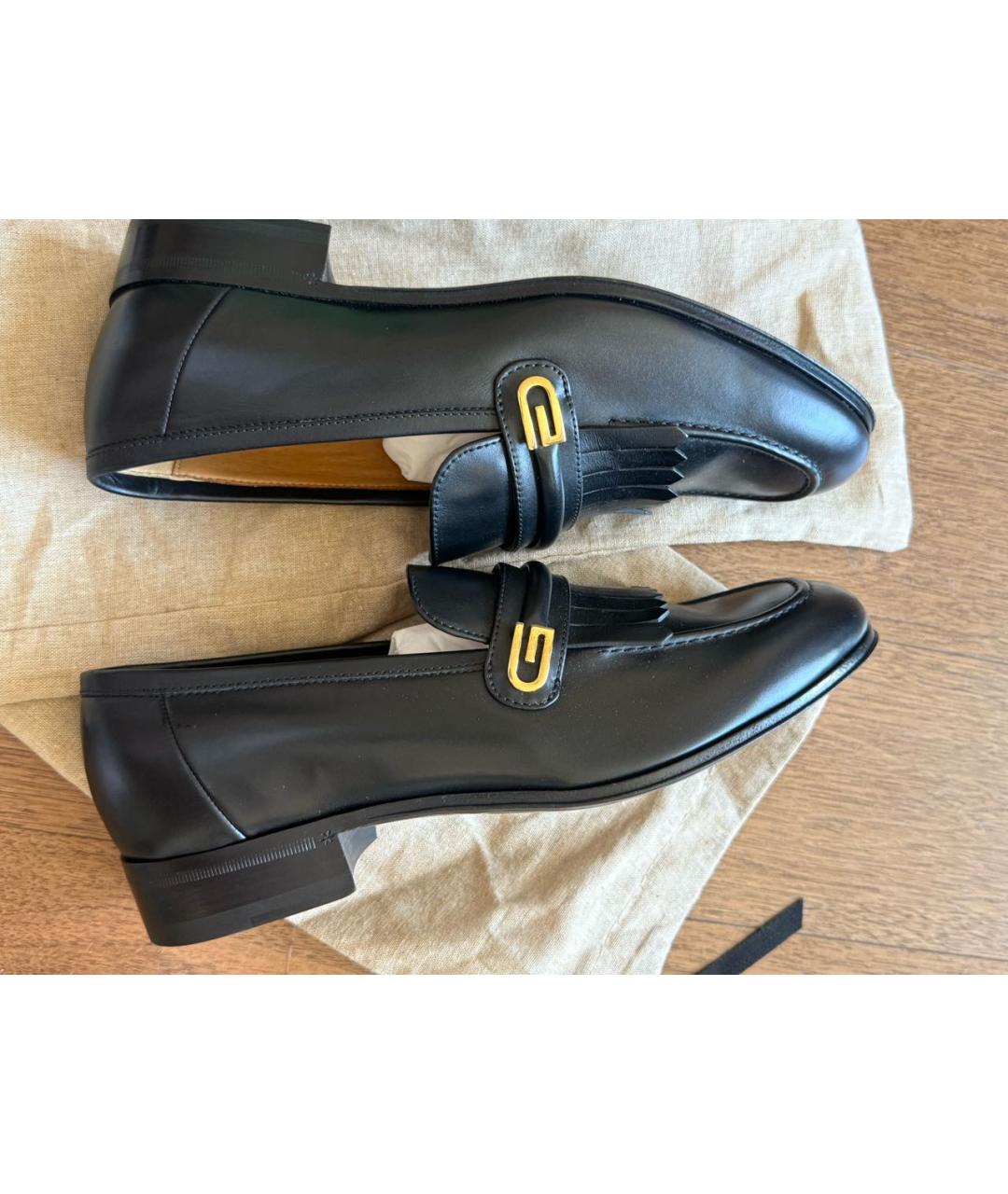 GUCCI Черные кожаные лоферы, фото 9