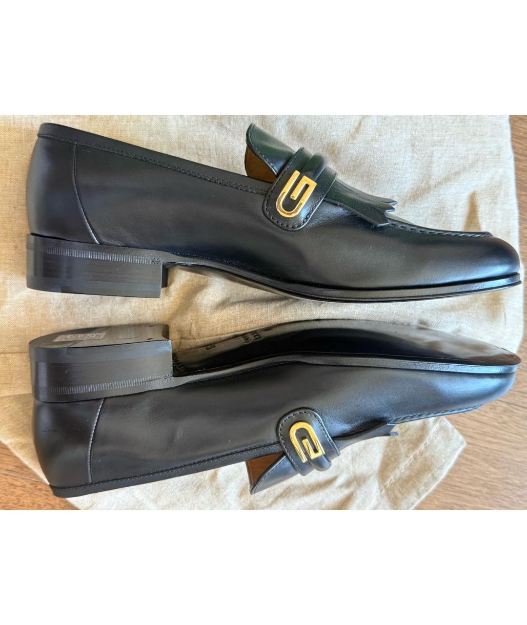 GUCCI Черные кожаные лоферы, фото 6