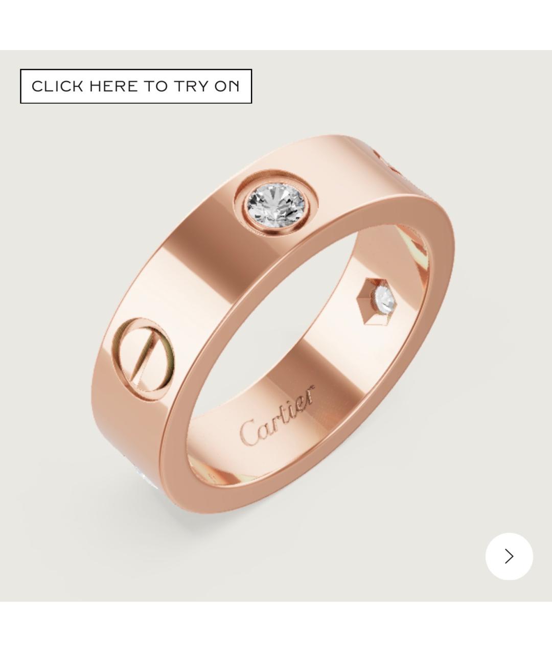 CARTIER Золотое кольцо из розового золота, фото 2
