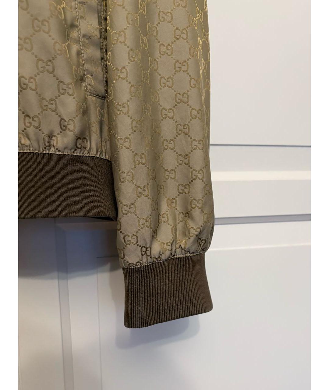 GUCCI Коричневая полиамидовая куртка, фото 5