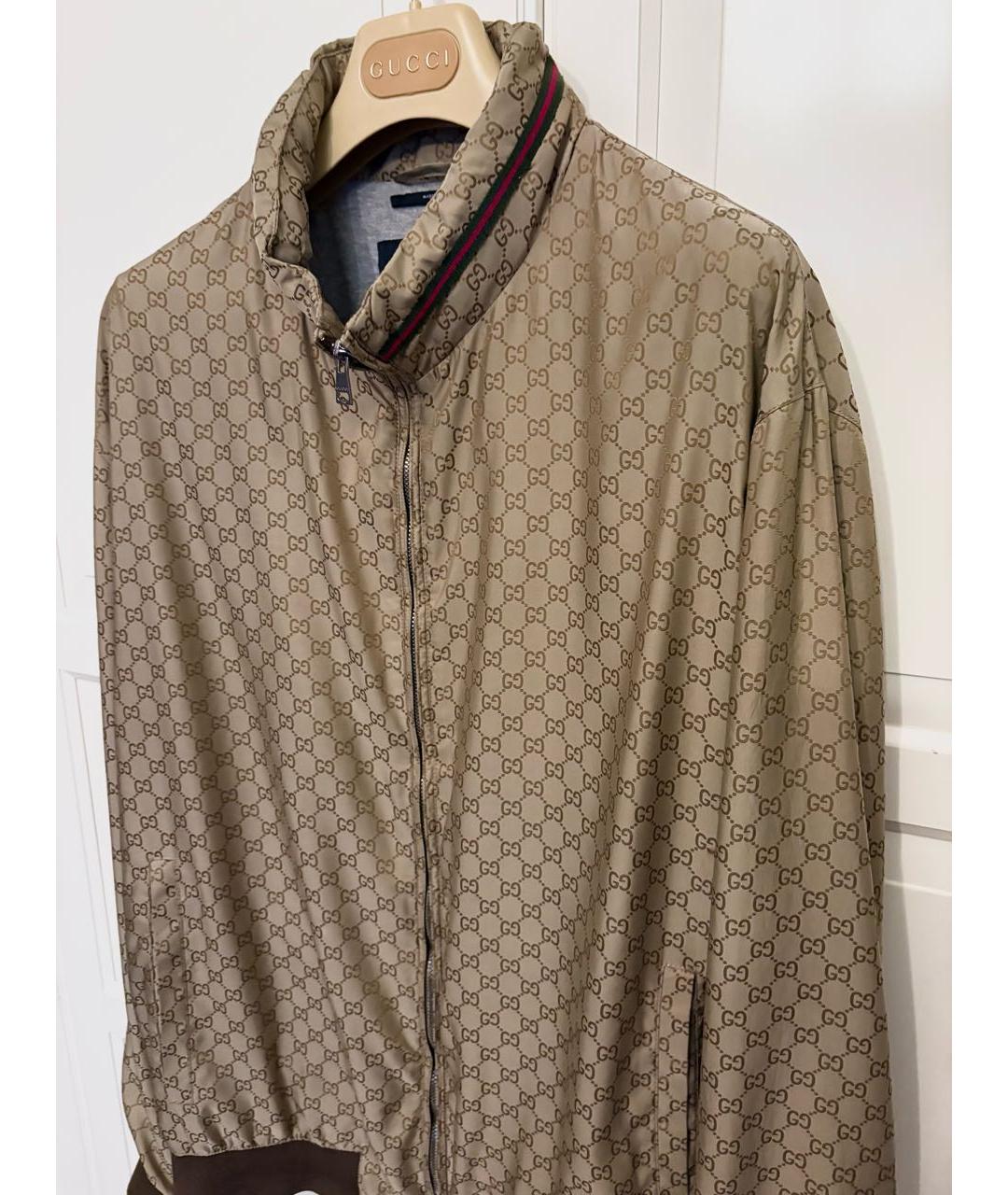 GUCCI Коричневая полиамидовая куртка, фото 3