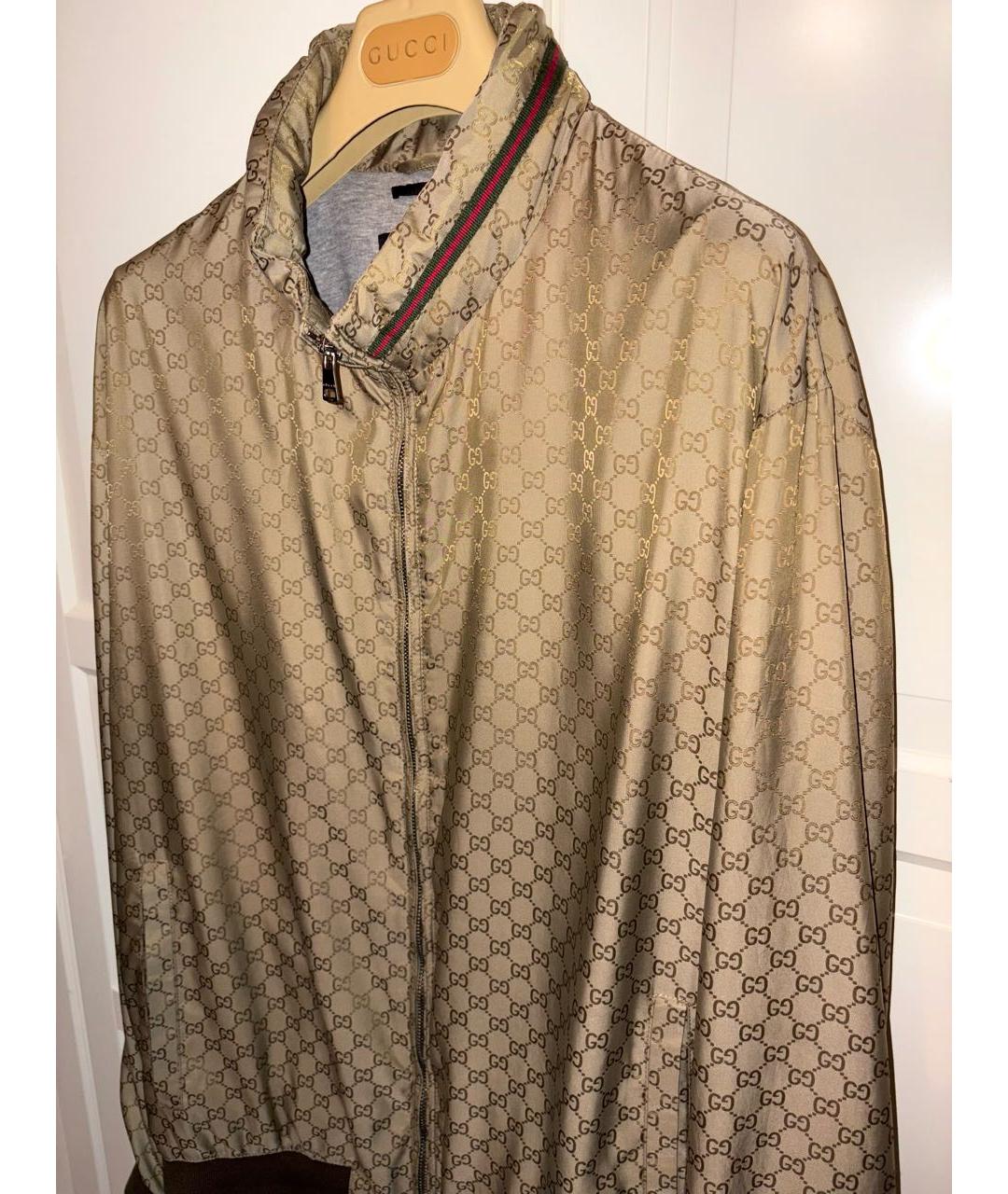 GUCCI Коричневая полиамидовая куртка, фото 4