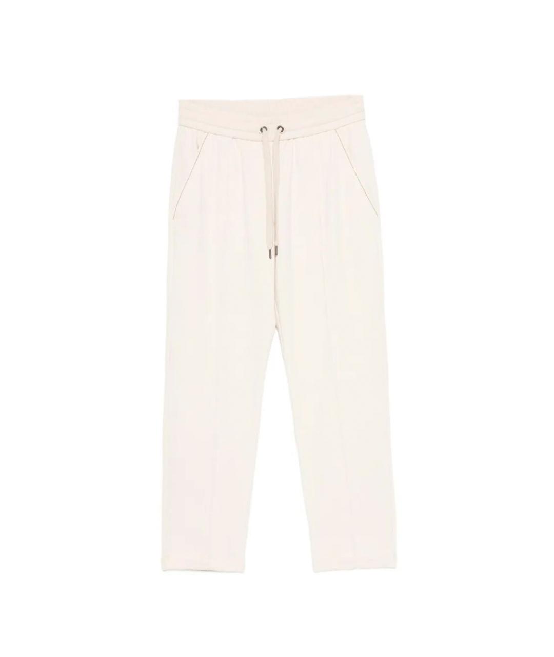 BRUNELLO CUCINELLI Бежевые хлопковые спортивные брюки и шорты, фото 3