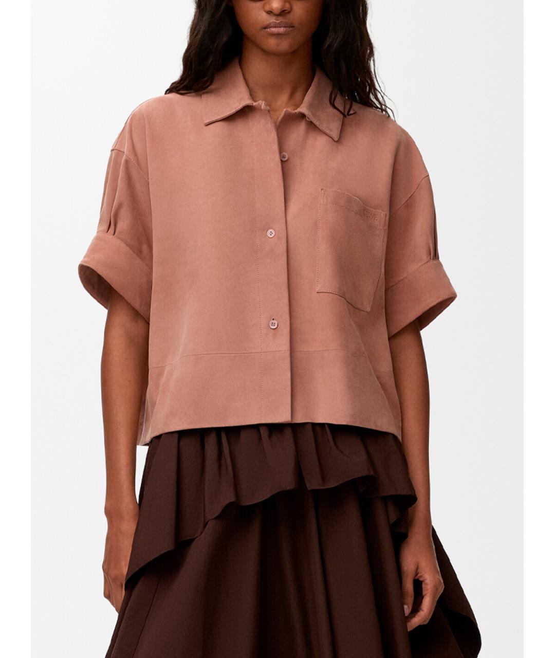 LOEWE Розовая кожаная рубашка, фото 4