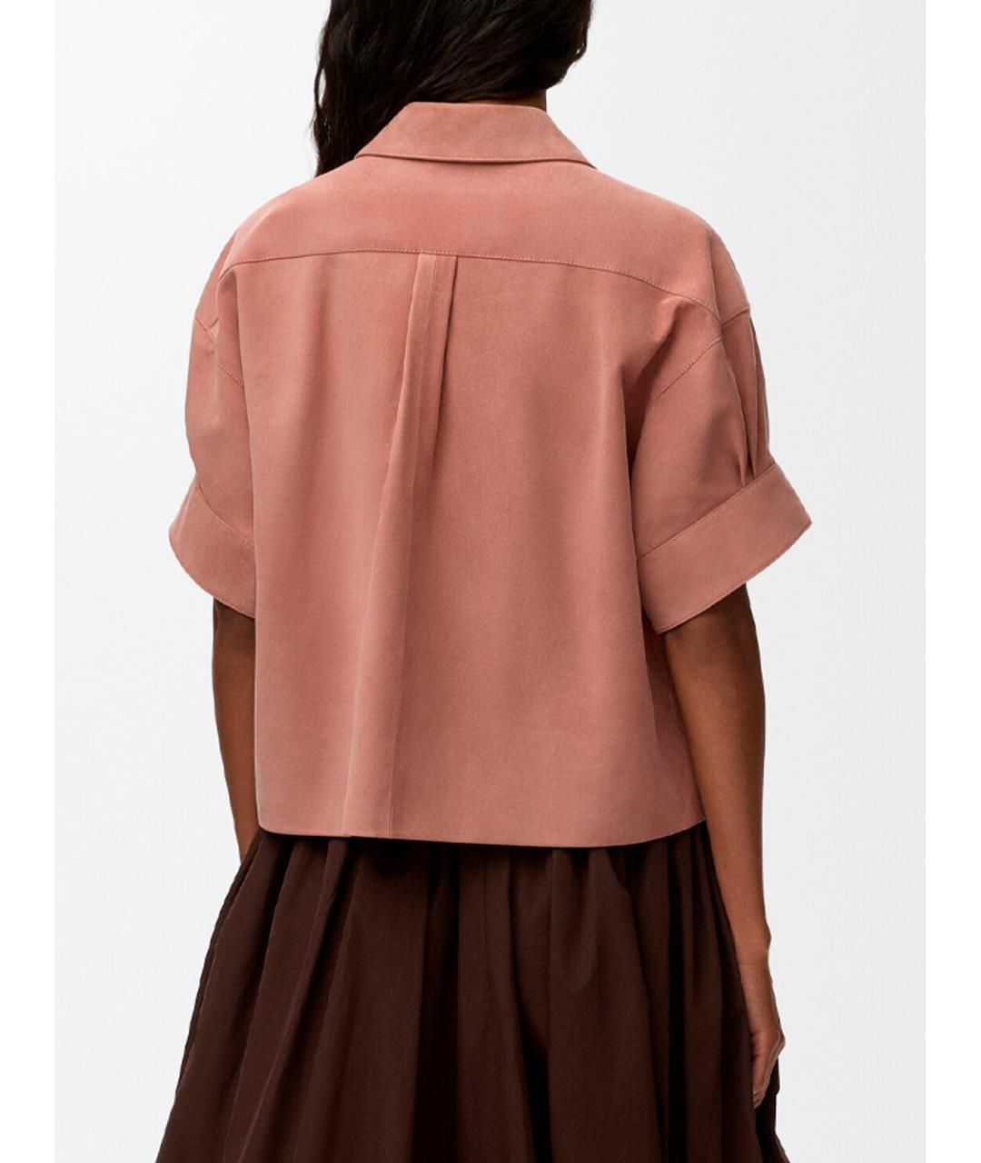 LOEWE Розовая кожаная рубашка, фото 5
