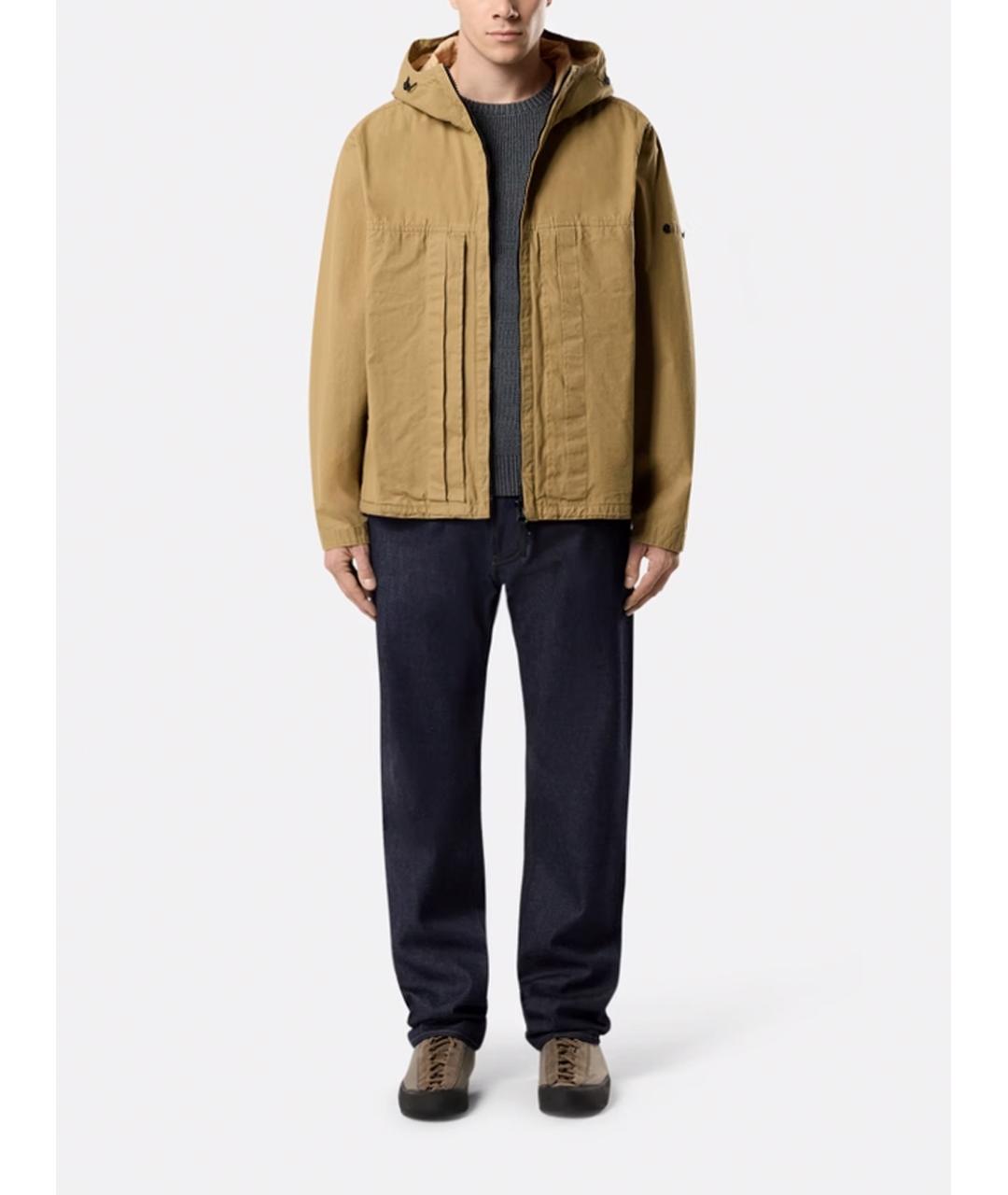 STONE ISLAND Синие хлопковые прямые джинсы, фото 3