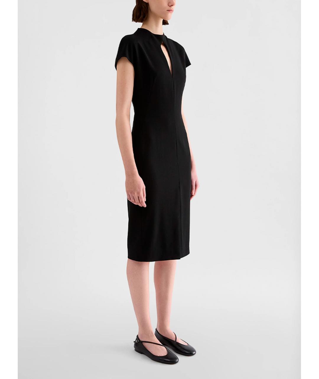 JIL SANDER Черное шерстяное платье, фото 5