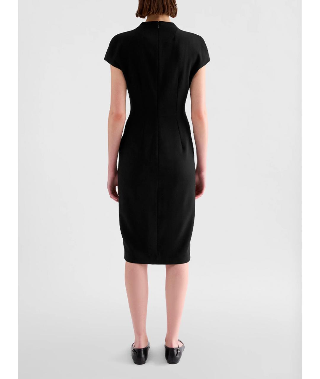 JIL SANDER Черное шерстяное платье, фото 4