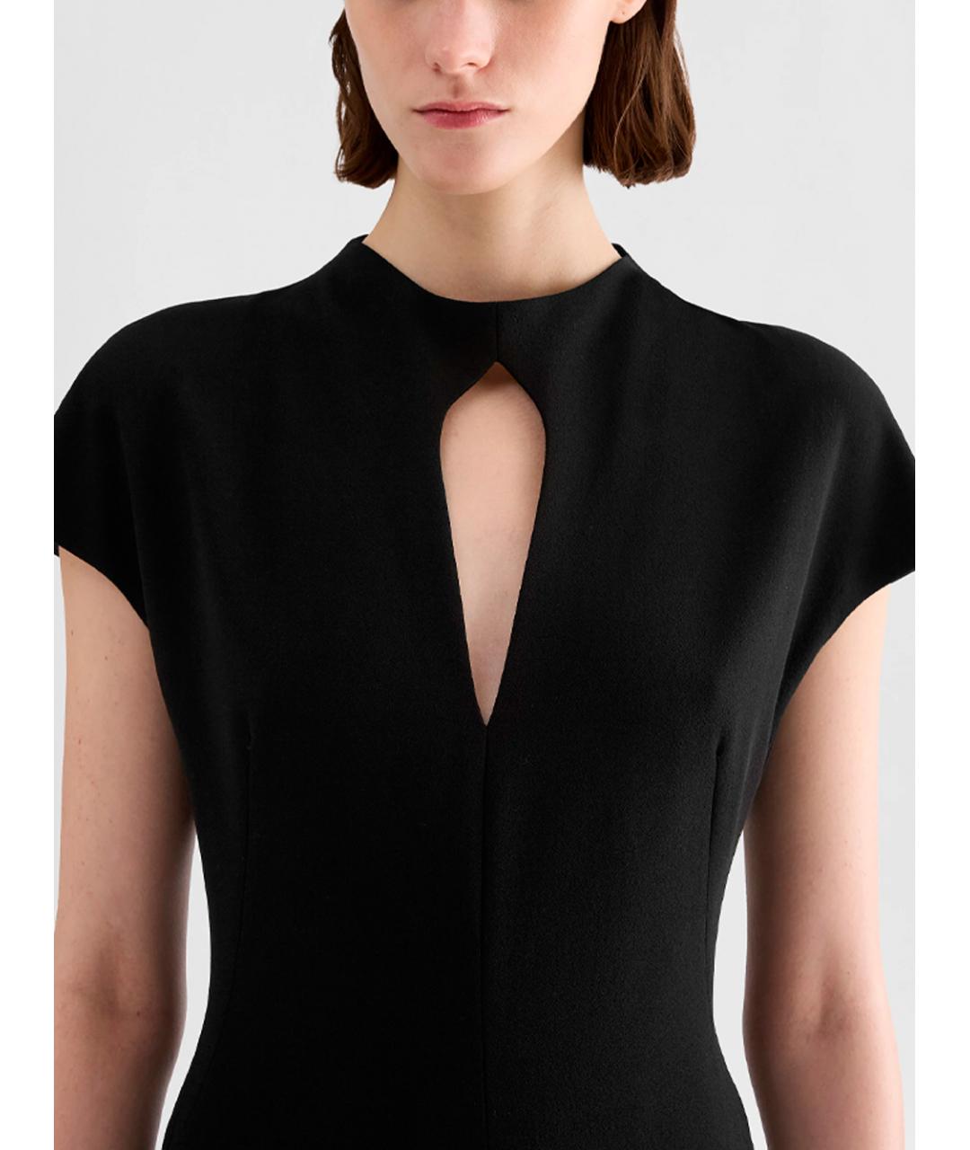 JIL SANDER Черное шерстяное платье, фото 6