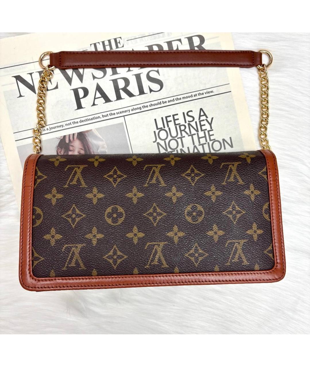 LOUIS VUITTON Коричневая сумка через плечо, фото 3