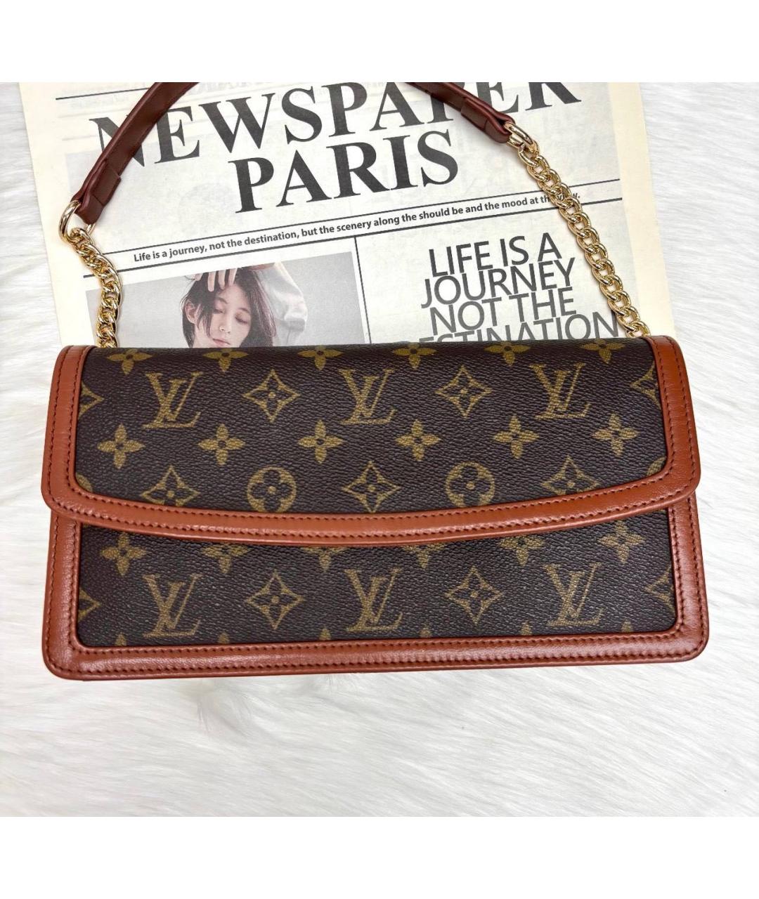 LOUIS VUITTON Коричневая сумка через плечо, фото 2